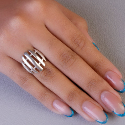 Anel de Prata Vazado - 62199 - soprata