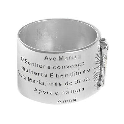 Anel de Prata Nossa Senhora Aparecida - 62284 - soprata