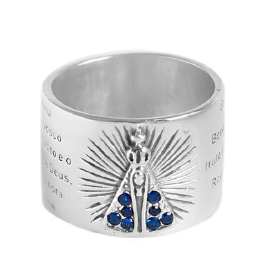 Anel de Prata Nossa Senhora Aparecida - 62284 - soprata
