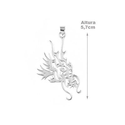 Pingente de Prata Dragão - 62611