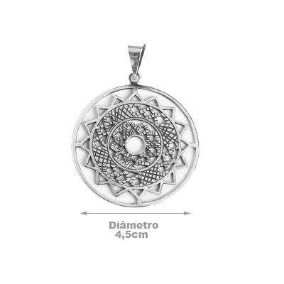 Pingente de Prata Mandala Vazada- 62783