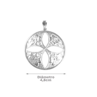 Pingente de Prata Mandala Vazada- 62785