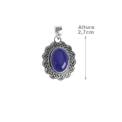 Pingente de Prata com Lápis Lazuli- 62852
