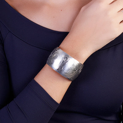 Bracelete de Prata trabalhado- 63189