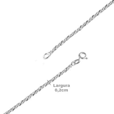 Corrente de Prata Trabalhada- 63300