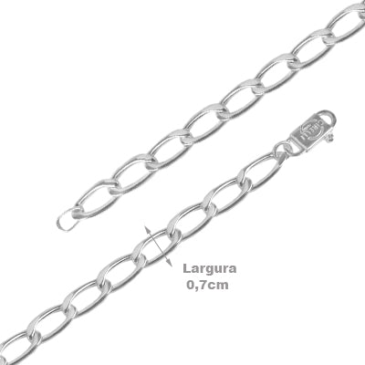 Corrente de Prata Elo- 63322