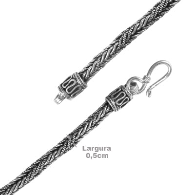 Corrente de Prata Bali- 63350