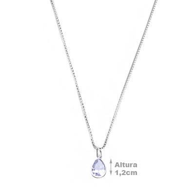 Gargantilha de Prata com Zircônia- 63516