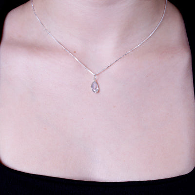Gargantilha de Prata com Zircônia- 63516