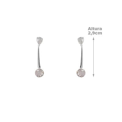Brinco de Prata com Zircônia - 63524