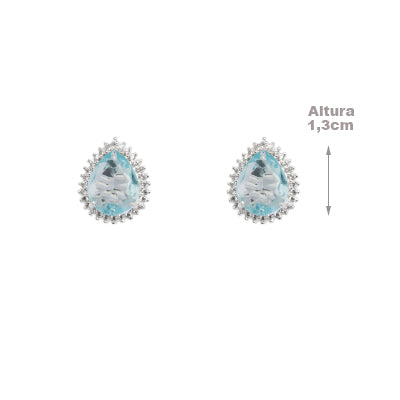 Brinco de Prata com Zircônias - 63727