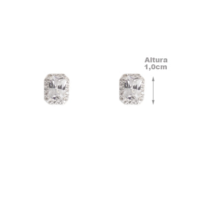 Brinco de Prata com Zircônia - 63731
