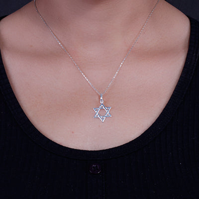Pingente de Prata Estrela de Davi - 63799