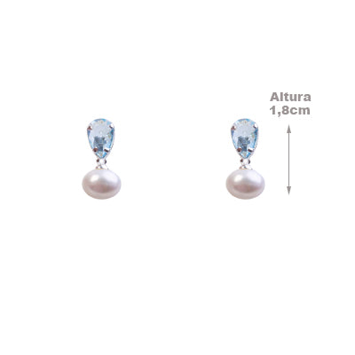 Brinco de Prata com Pedras - 63840