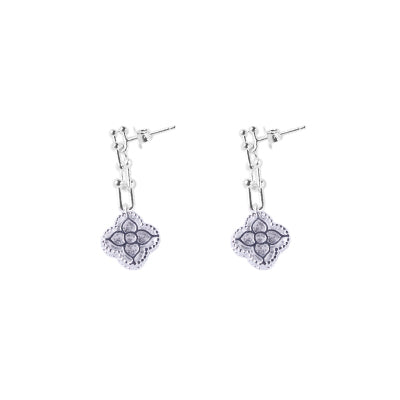 Brinco de Prata Trevo/Flor - 63898