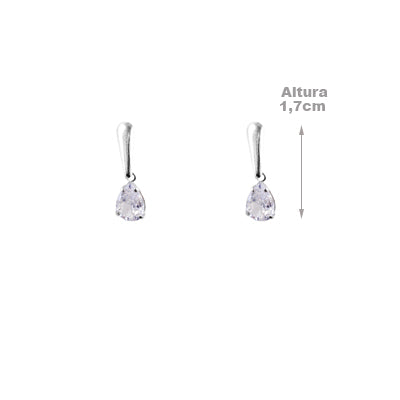 Brinco de Prata com Zircônia - 63917