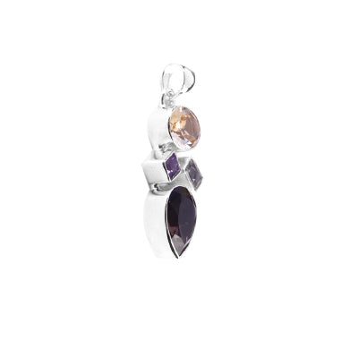Pingente de Prata com Pedras - 64050