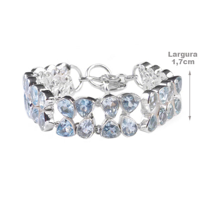 Pulseira de Prata com Topázio - 64069