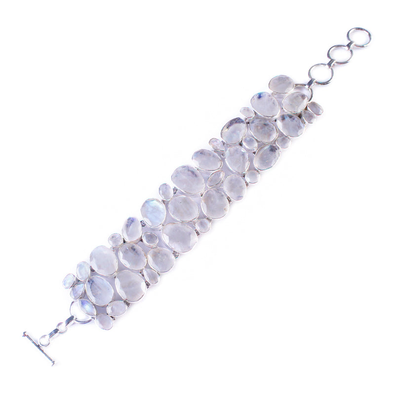 Pulseira de Prata com Pedra da Lua - 64071