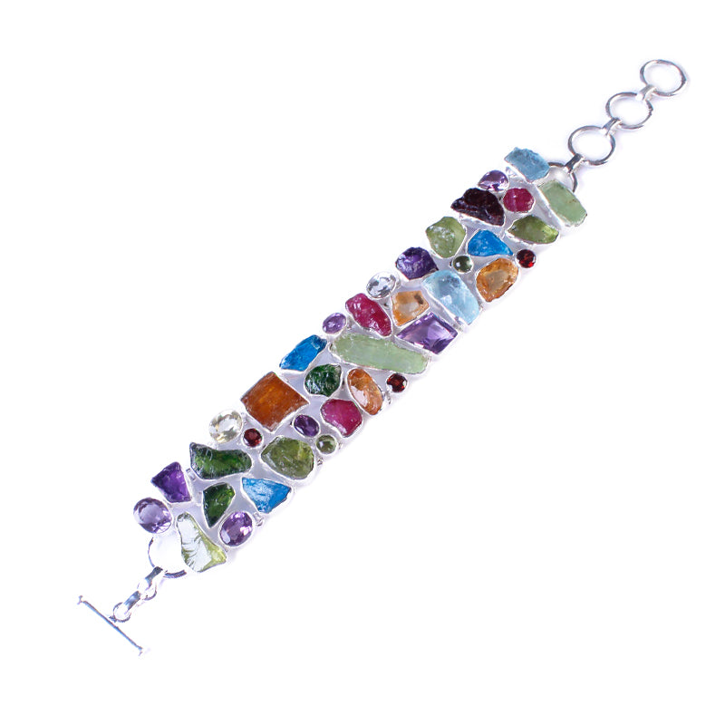 Pulseira de Prata Pedras - 64073