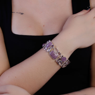 Pulseira de Prata com Pedras - 64074