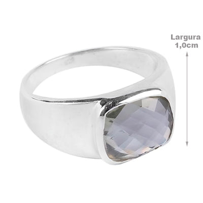 Anel de Prata com Quartzo - 64306
