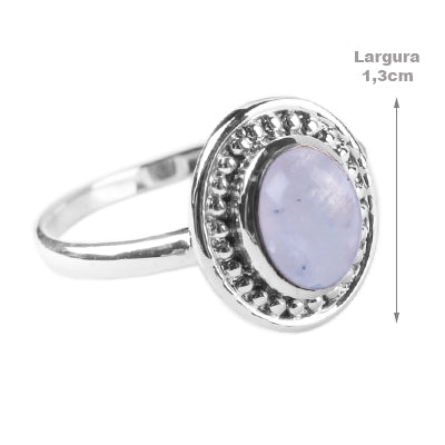 Anel de Prata com Pedra da Lua - 64404