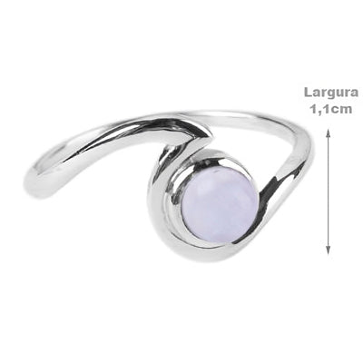 Anel de Prata com Pedra da Lua - 64427