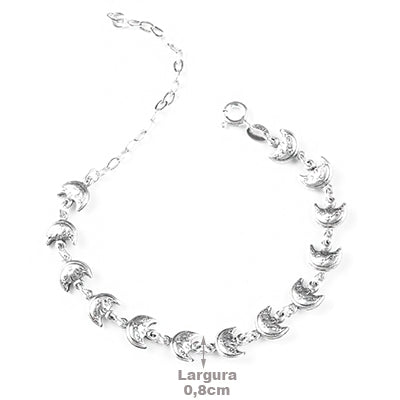 Pulseira de Prata Lua - 64463