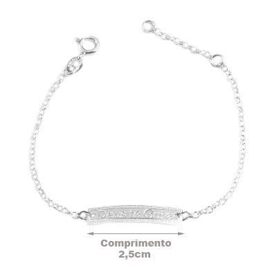 Pulseira de Prata Placa - 64469