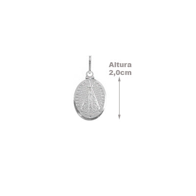 Pingente de Prata Nossa Senhora Aparecida - 64487