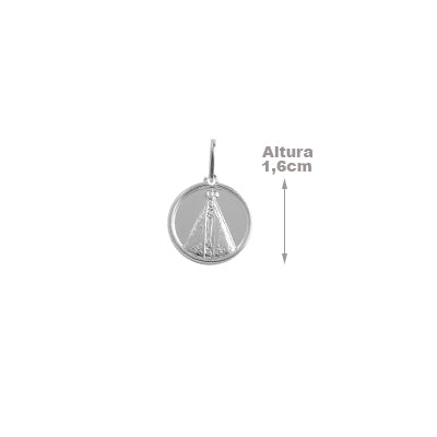 Medalha de Prata Nossa Senhora Aparecida - 64489