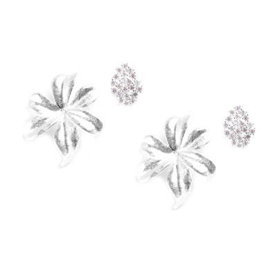 Brinco de Prata Flor  - 64581