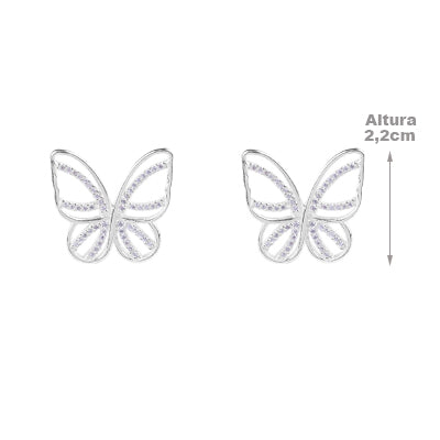 Brinco de Prata Borboleta - 64582