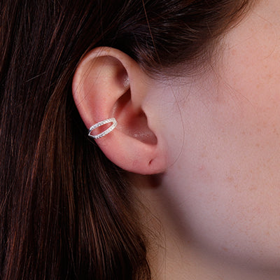 Piercing de Prata Pressão para Orelha - 64648