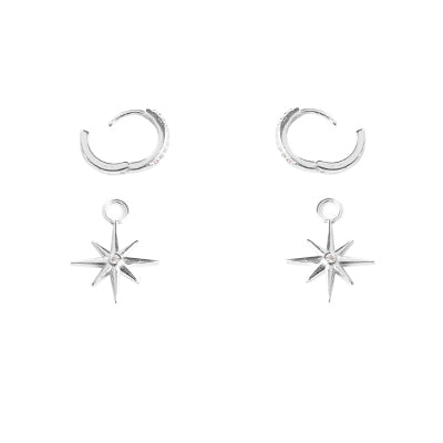 Argola de Prata com Estrela - 64683