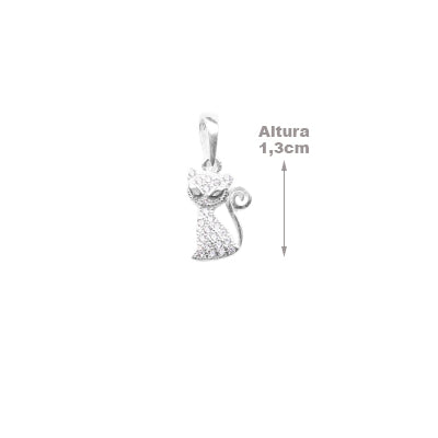 Pingente de Prata Gato - 64690