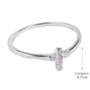 Anel de Prata Cruz com Zircônias - 64745