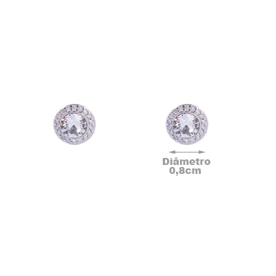 Brinco de Prata com Pedras - 64841