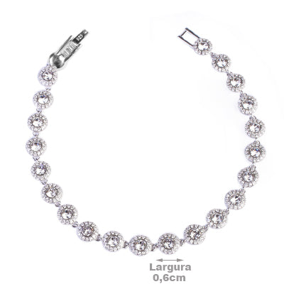 Pulseira de Prata com Pedras - 64842