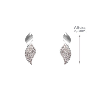Brinco de Prata com Zircônia - 64873
