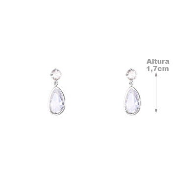 Brinco de Prata com Zircônia - 64908