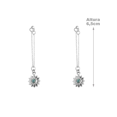 Brinco de Prata Flor - 64978
