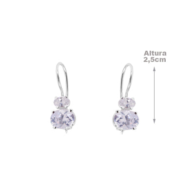 Brinco de Prata com Zircônia - 64985