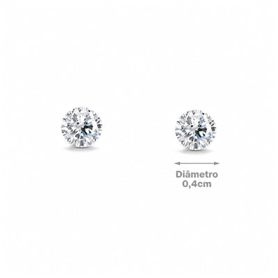 Brinco de Prata com Zircônia - 65004