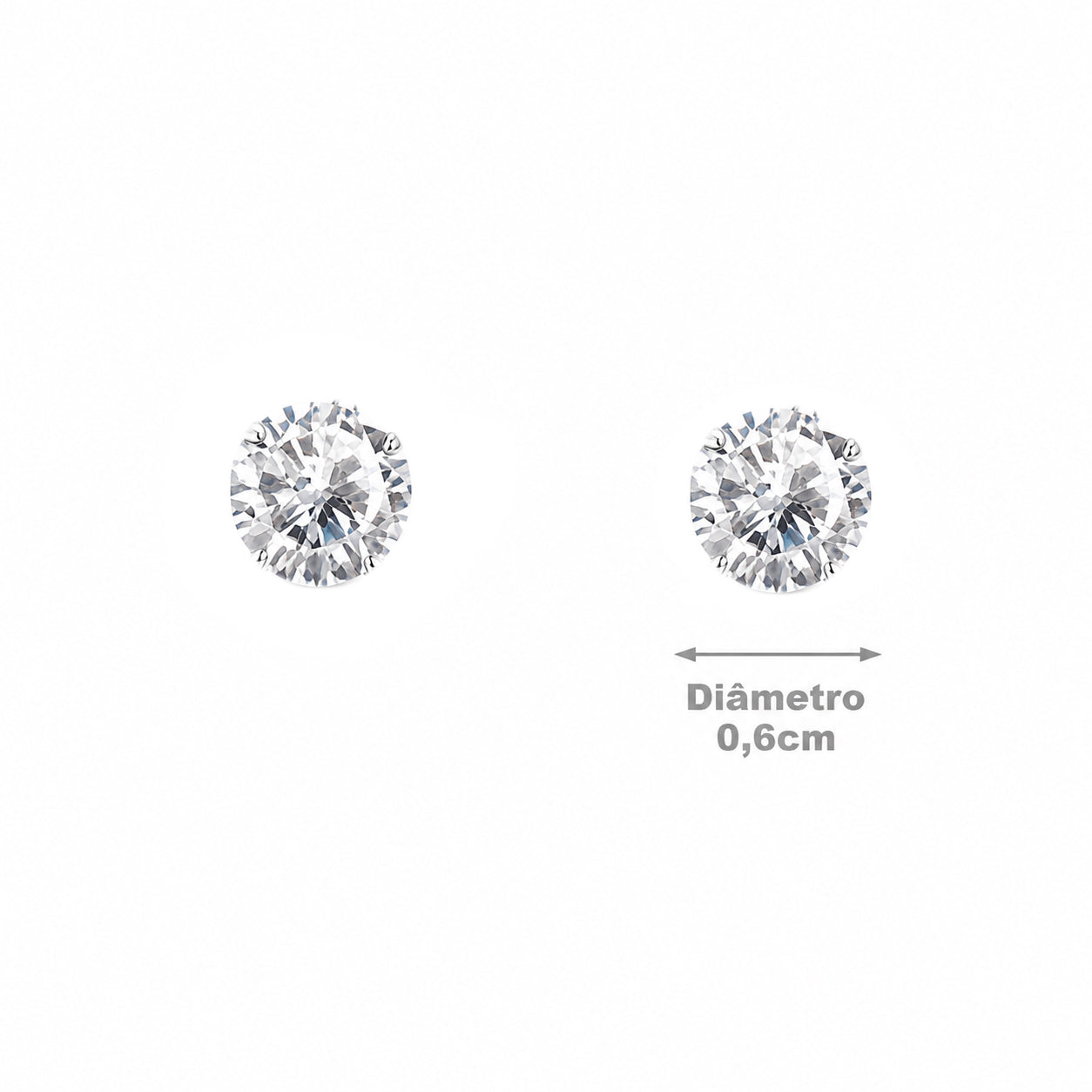 Brinco de Prata com Zircônia - 65006