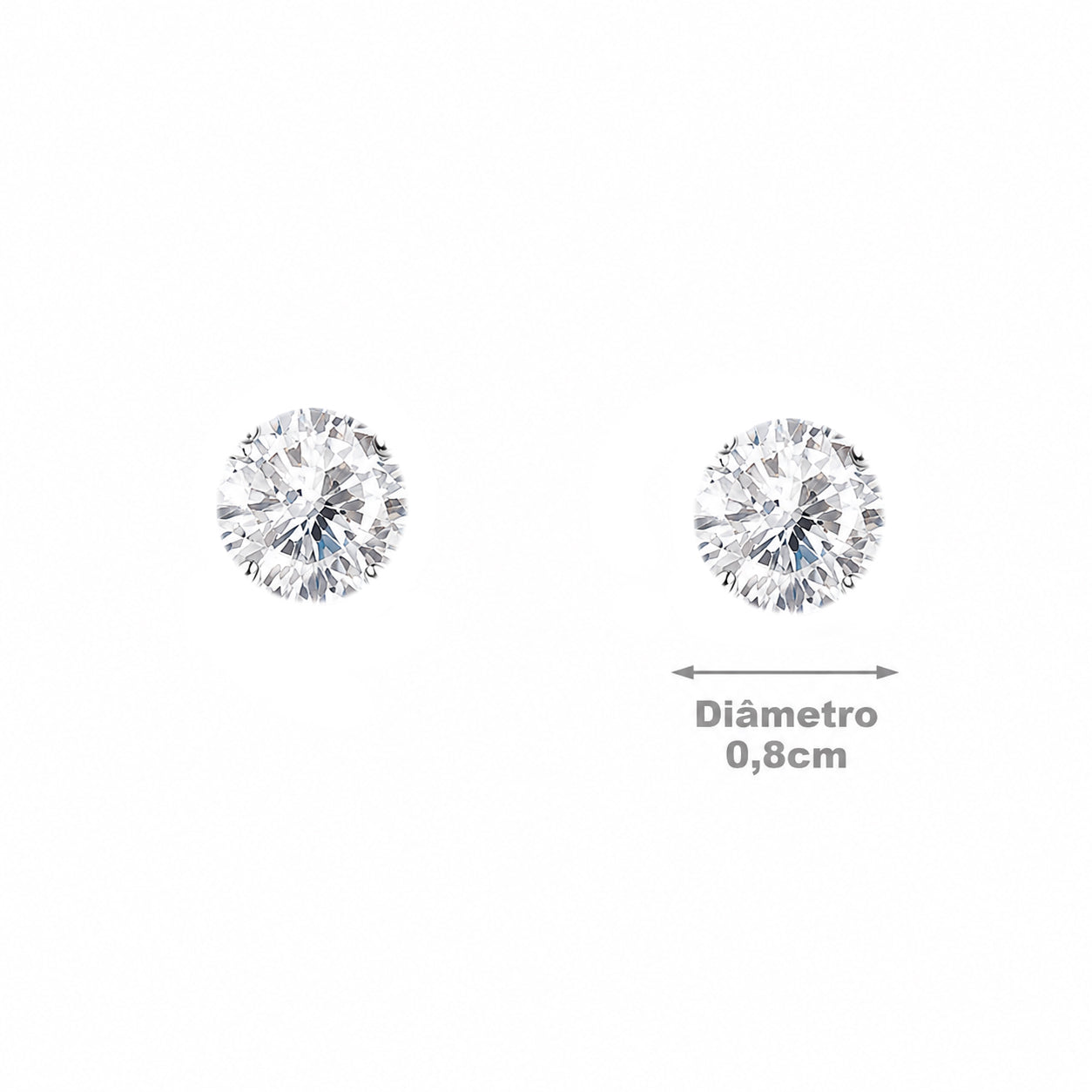 Brinco de Prata com Zircônia - 65008