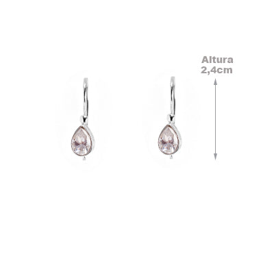 Brinco de Prata com Zircônia - 65009