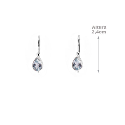 Brinco de Prata com Topázio - 65011