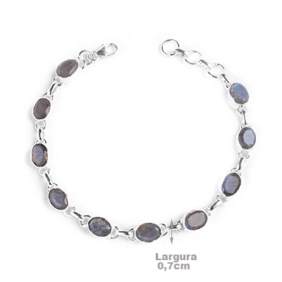Pulseira de Prata com Labradorita - 65021